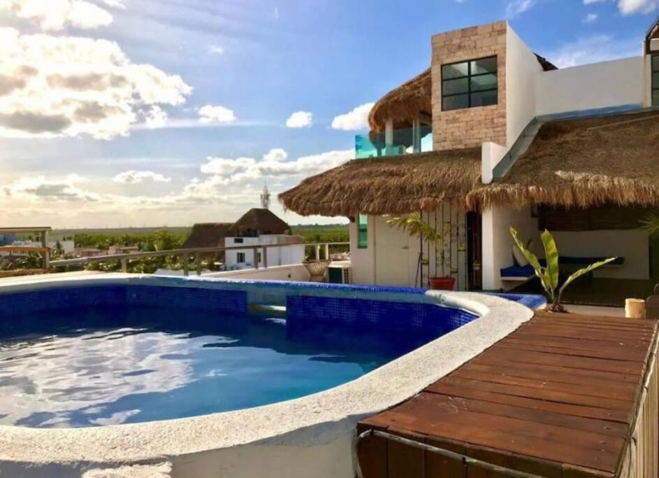Bonita Habitacion Con Pequena Piscina A Aire Libre Puerto Morelos Eksteriør bilde